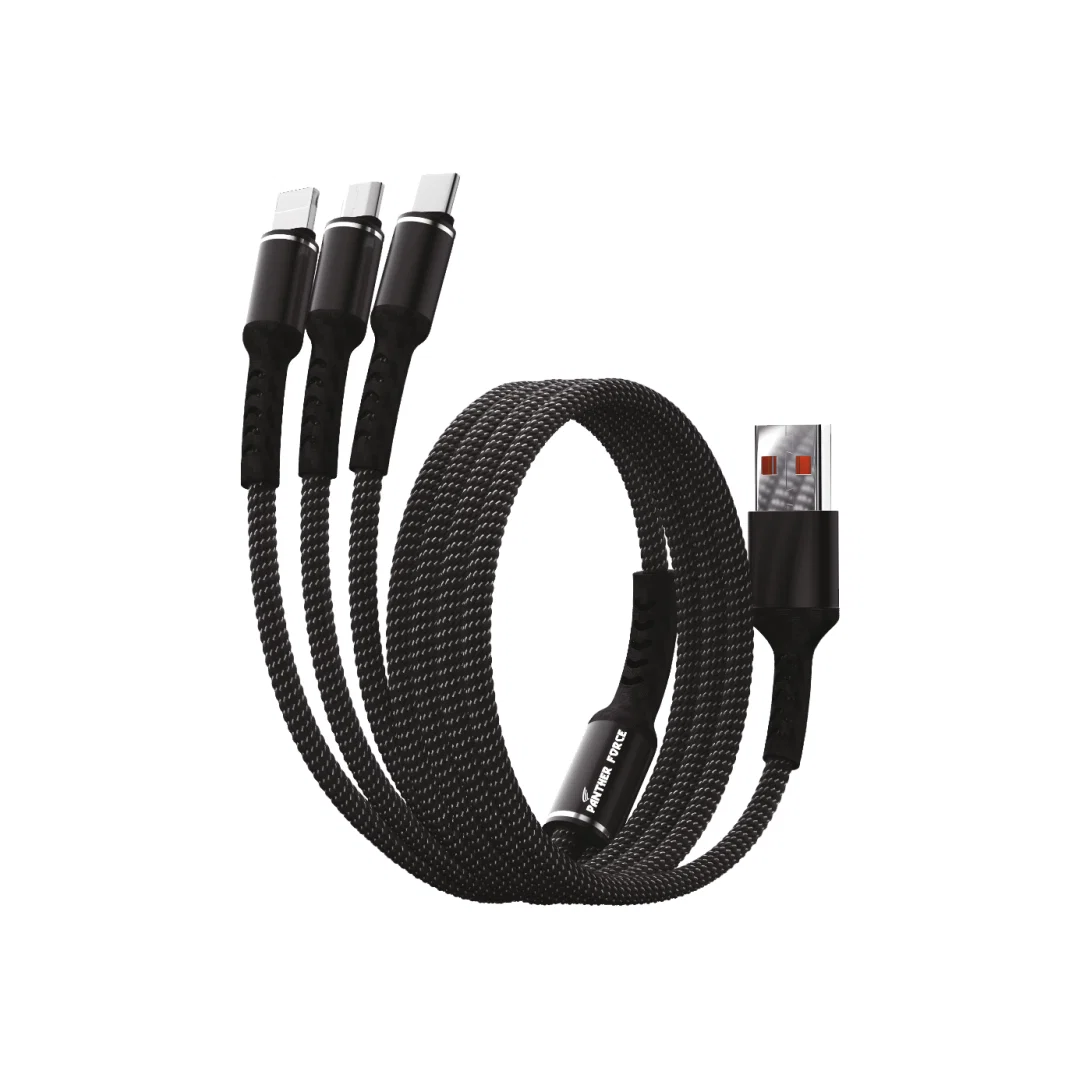 DK Wholesale Ltd Panther Force Fast Charging Type C To 3 In 1 Cable